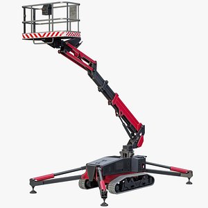 3D Mobile Hydraulic Lift Red - Type 2 PBR model