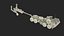 Military Oshkosh HEMTT with Artillery M777 Howitzer Rigged for Maya 3D model