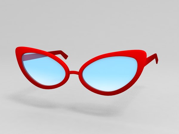 cat eye glasses 3D model