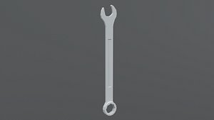 Low Poly Cartoon Wrench model