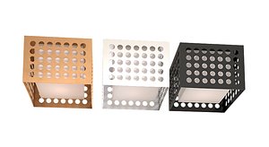 Precision Small Square Flush Mount 3D model