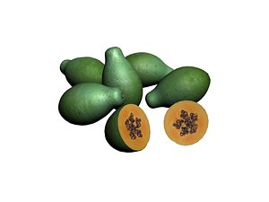 green pear 3D model