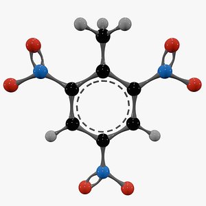 Trinitrotoluene Molecule model