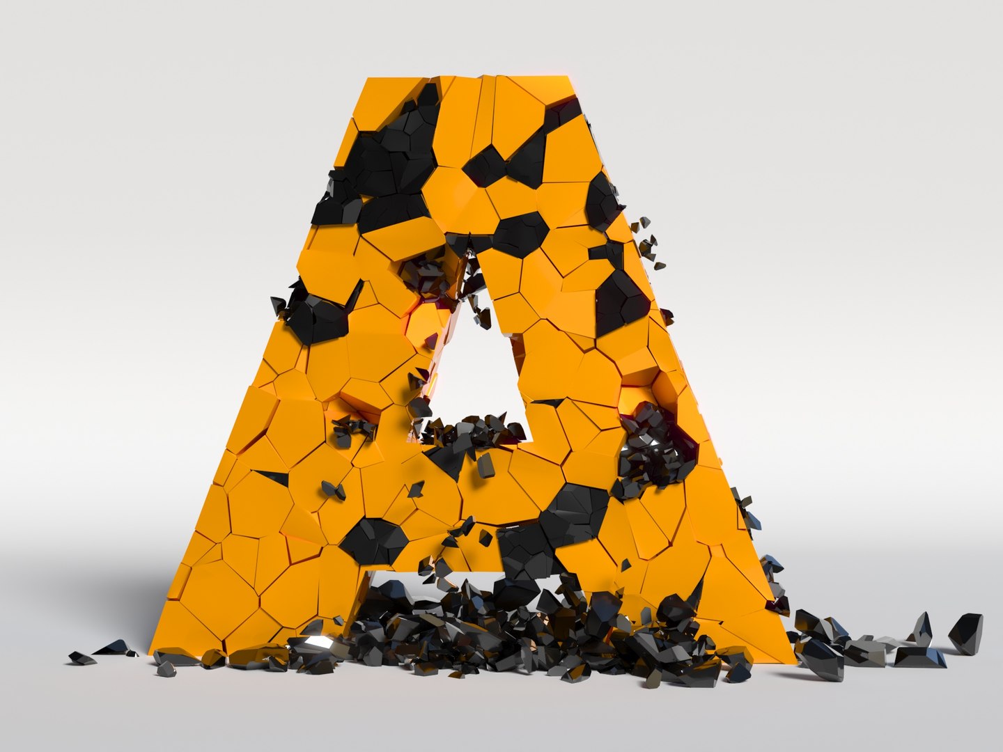 Collapsing Letters 3D Model - TurboSquid 1564263