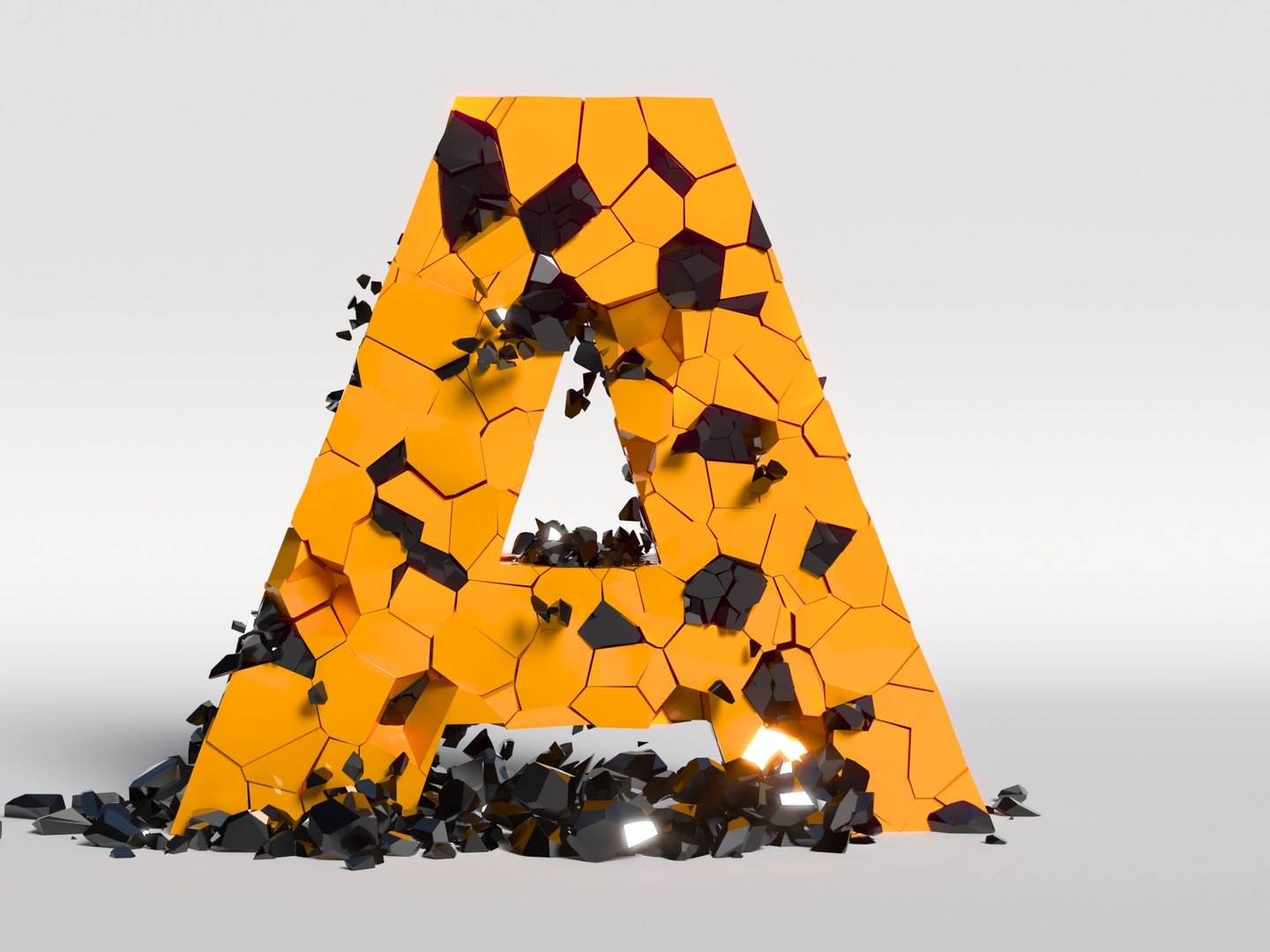 Collapsing Letters 3D Model - TurboSquid 1564263