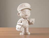 Cartoon Postman 3D Printable 3D print model
