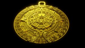 aztec sun stone model