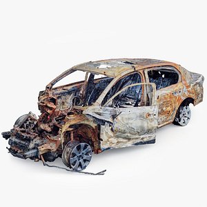 Burned Car Wreck 02 model