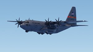Lockheed C-130J Super Hercules Fully-Rigged  Animated 3D model