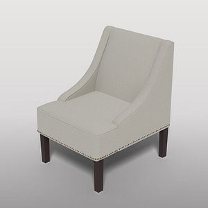 3D model Contemporary Gray Armchair