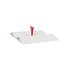 Kartenpapier und roter Pfeilstift