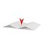 Kartenpapier und roter Pfeilstift