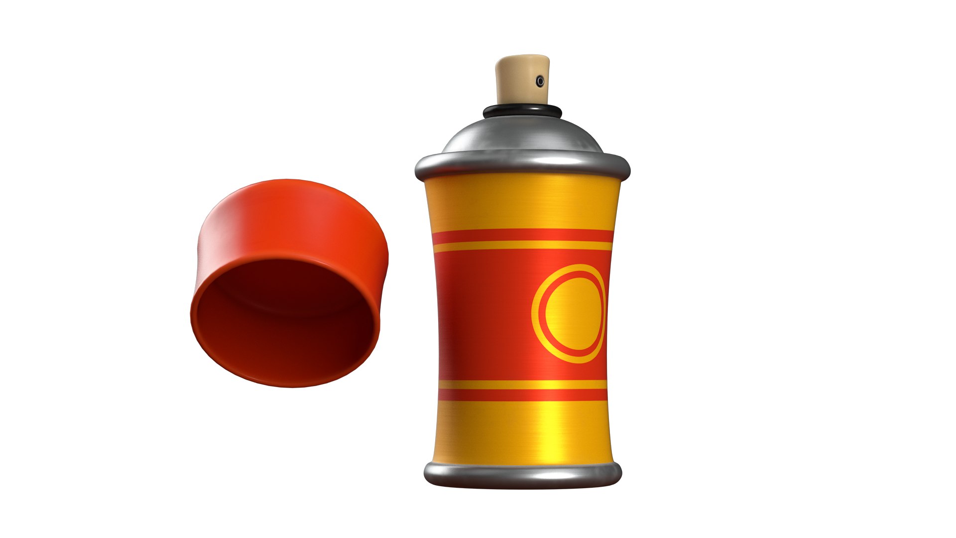 Cartoon Spray Can Model - TurboSquid 2134756