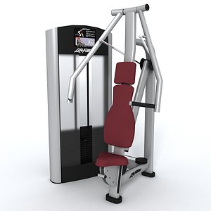 gym equipment chest press 3d model