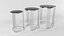 Set di tavolini in acciaio inox