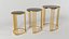 Set di tavolini in acciaio inox