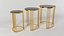 Set di tavolini in acciaio inox
