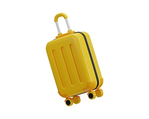 Suitcase on wheels 3d model 3D