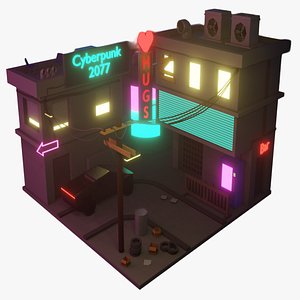 Cyberpunk city 3D