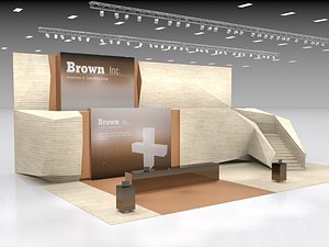 trade booth 3d model