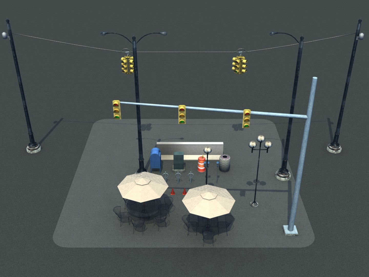 3d city props