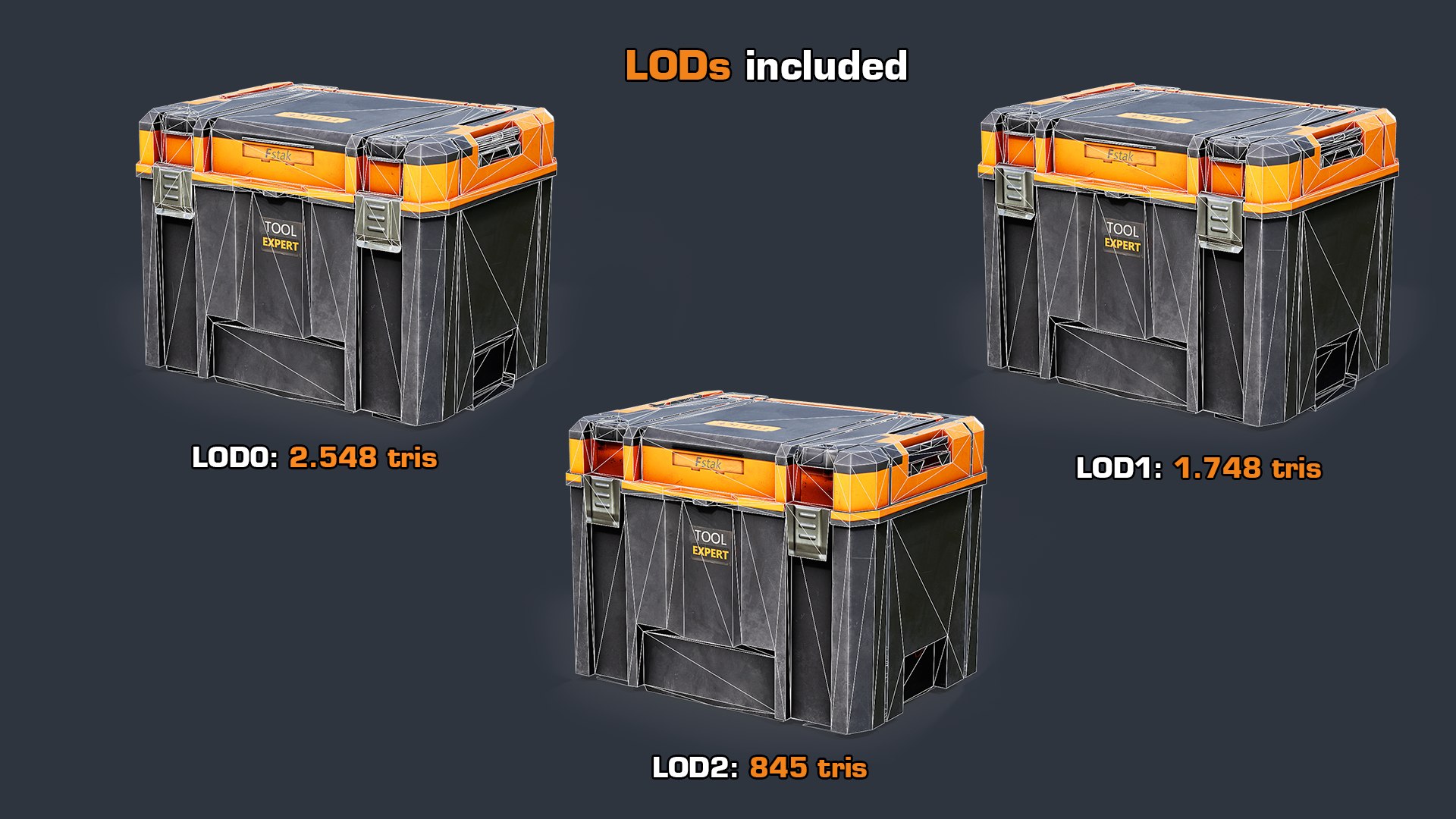 3D Rigged Crate GameReady LODs https://p.turbosquid.com/ts-thumb/nb/6Cm5Bz/qW/lods/png/1649432156/1920x1080/fit_q87/e21a2819911d301922be4a407a23de420bda8fff/lods.jpg