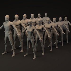 Human Male and Female - Morphable Base Mesh Bundle 