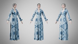 Dress 29 Ocean Frost v2 3D model