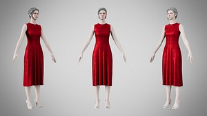 Dress 43 Crimson Velvet With Design model