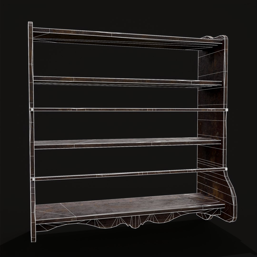 Ornate Old Medieval Wall Mounted Dishes Rack 3D Model - TurboSquid 1937651