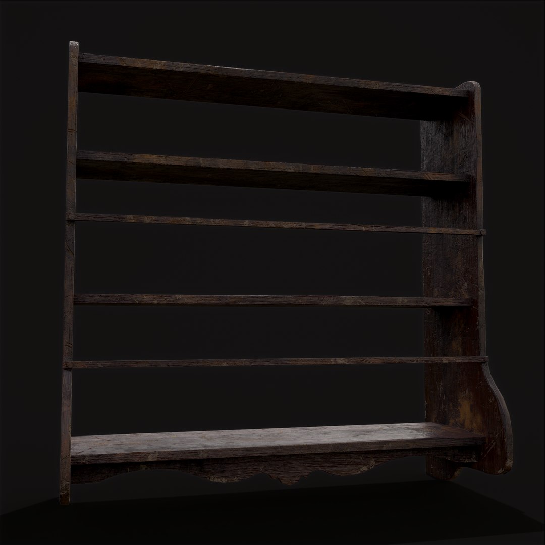 Ornate Old Medieval Wall Mounted Dishes Rack 3D Model - TurboSquid 1937651