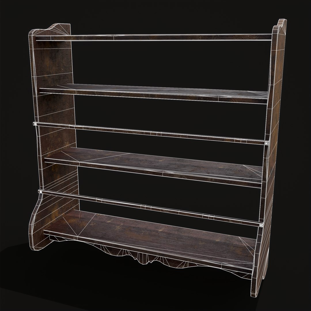 Ornate Old Medieval Wall Mounted Dishes Rack 3D Model - TurboSquid 1937651