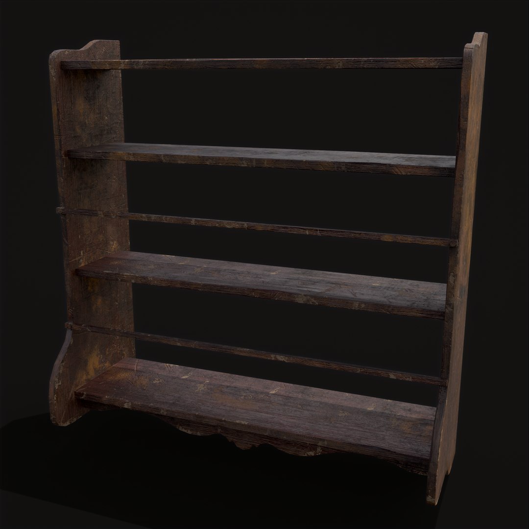 Ornate Old Medieval Wall Mounted Dishes Rack 3D Model - TurboSquid 1937651