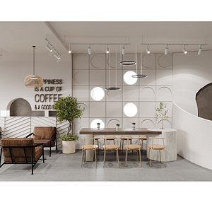 Coffee shop 3dsmax corona render 3D