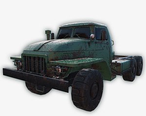 3d model low-poly ural-375