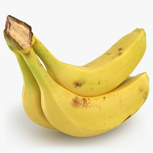 Banana Trio Bunch 3D