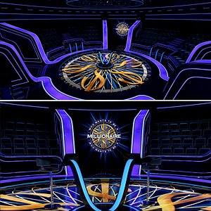 3D Millionaire TV Studio US Modern Set