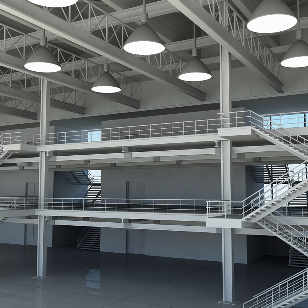 Large Architectural Interior 3d Max