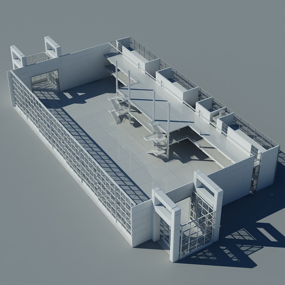 Large Architectural Interior 3d Max