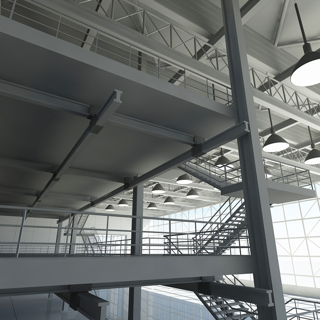 Large Architectural Interior 3d Max