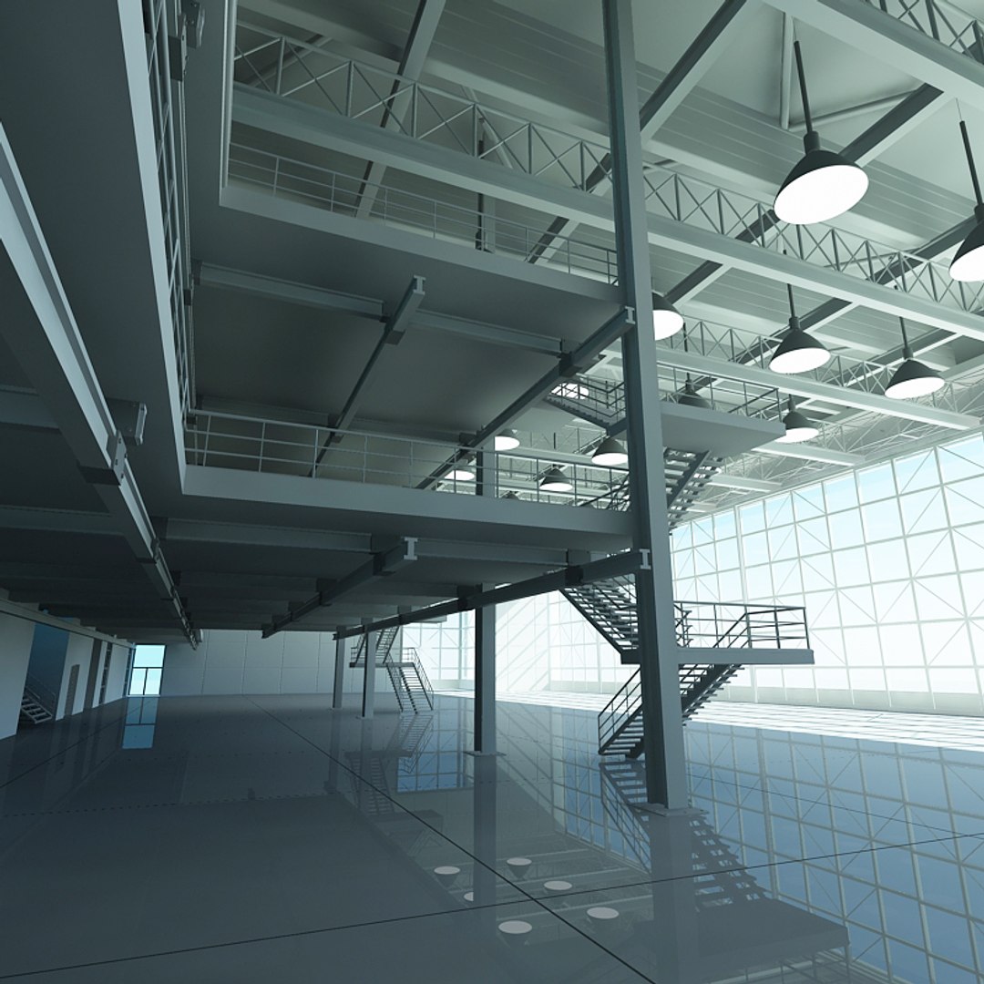 Large Architectural Interior 3d Max