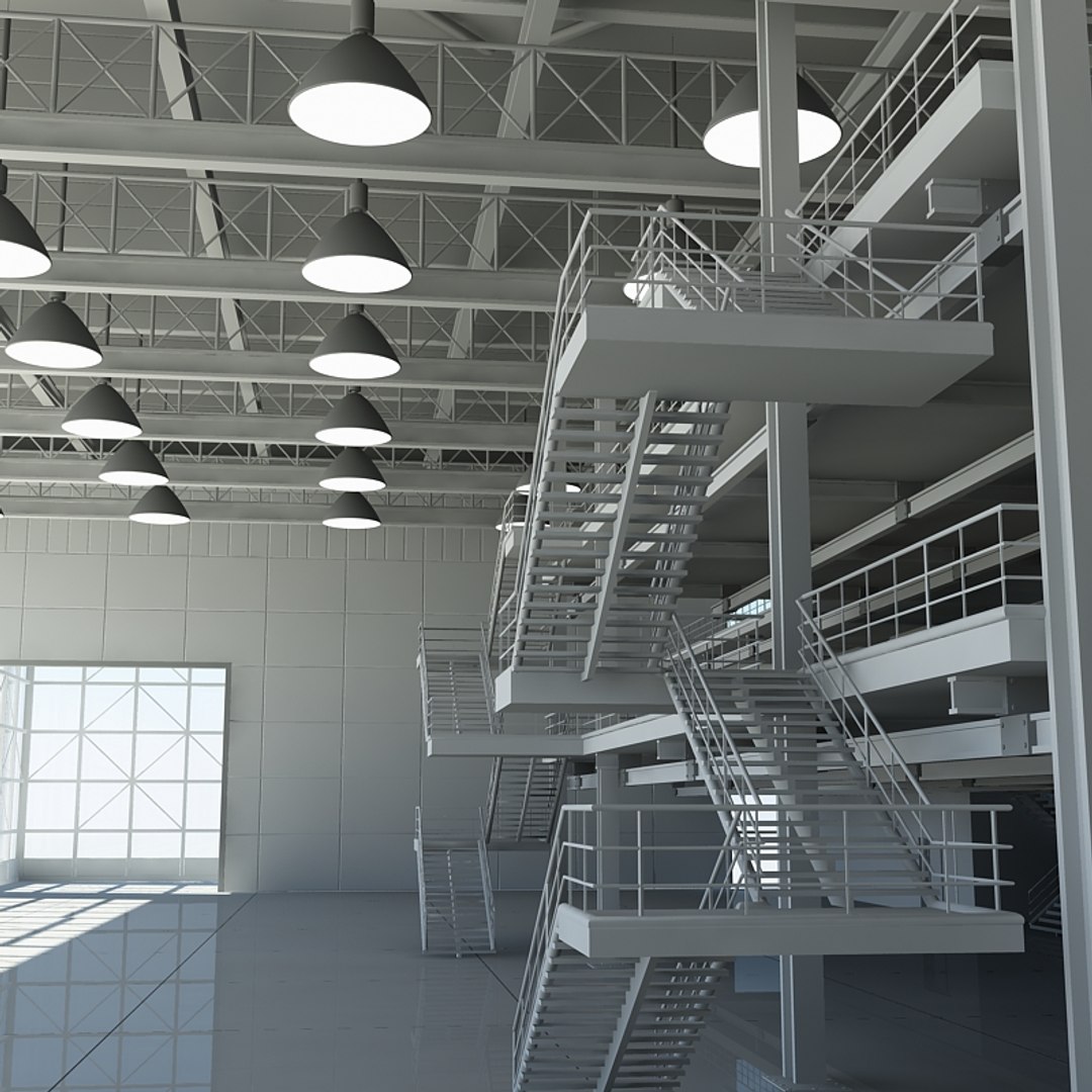 Large Architectural Interior 3d Max