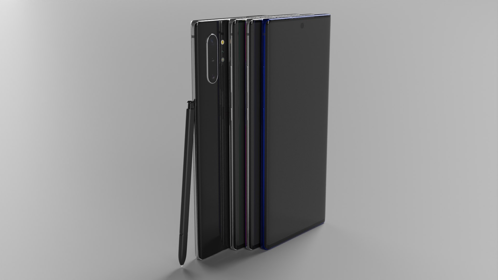 3D Samsung Galaxy Note 10 Plus All Colors - TurboSquid 2052568