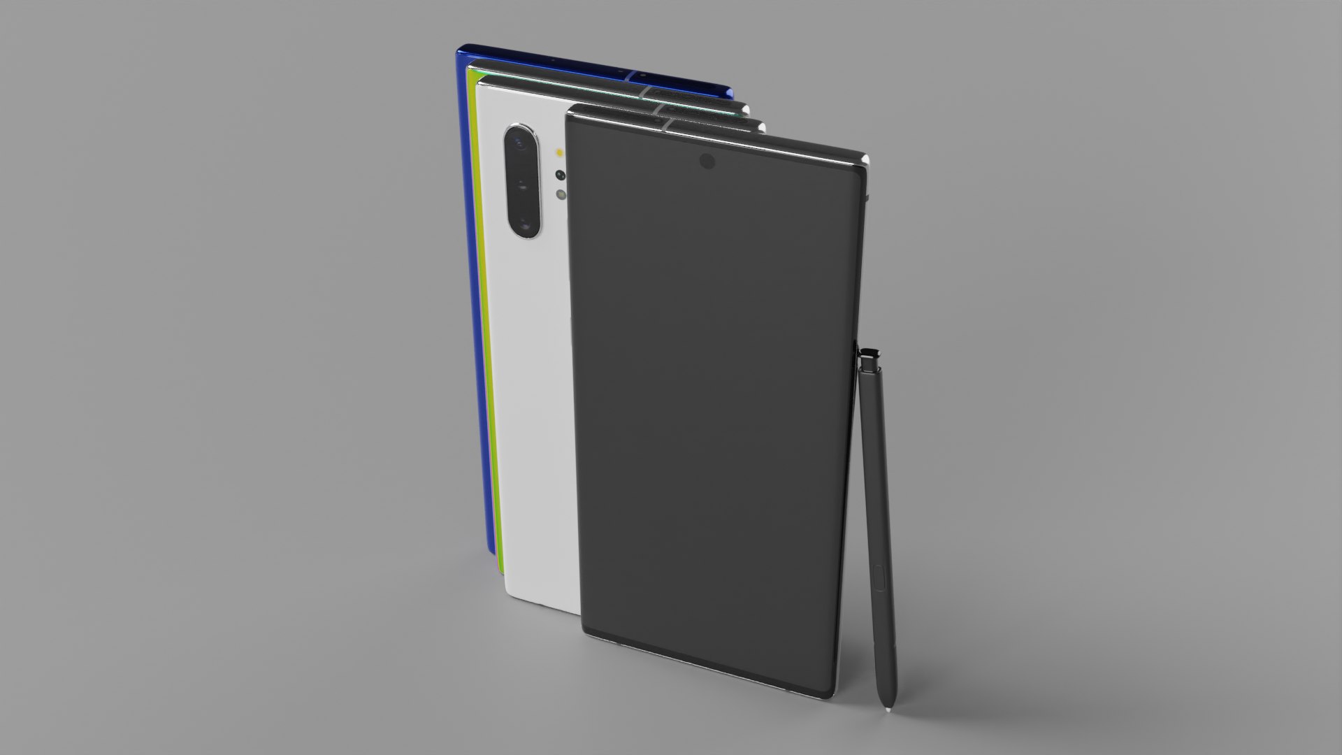 3D Samsung Galaxy Note 10 Plus All Colors - TurboSquid 2052568