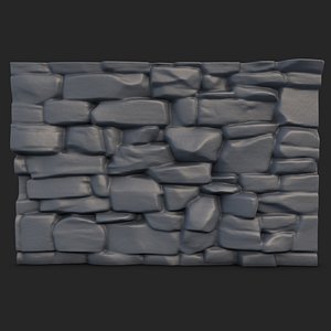 Rock Wall 12 3D model