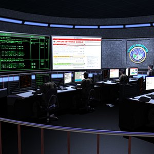 Cyber Command War Room Animated Data