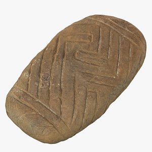 3D model Ancient Clay Plate 01
