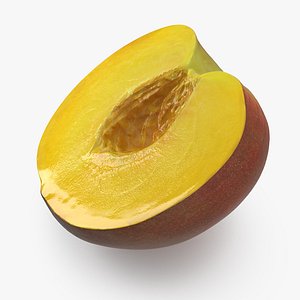 3D model half peach