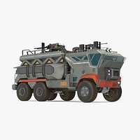 Concept Fantastic Military Truck Lights On