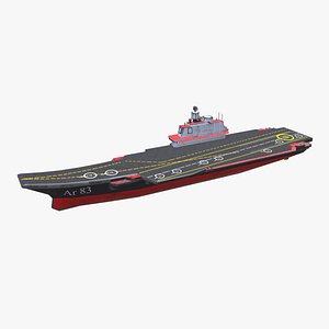 Aircraft Carrier Low-poly PBR